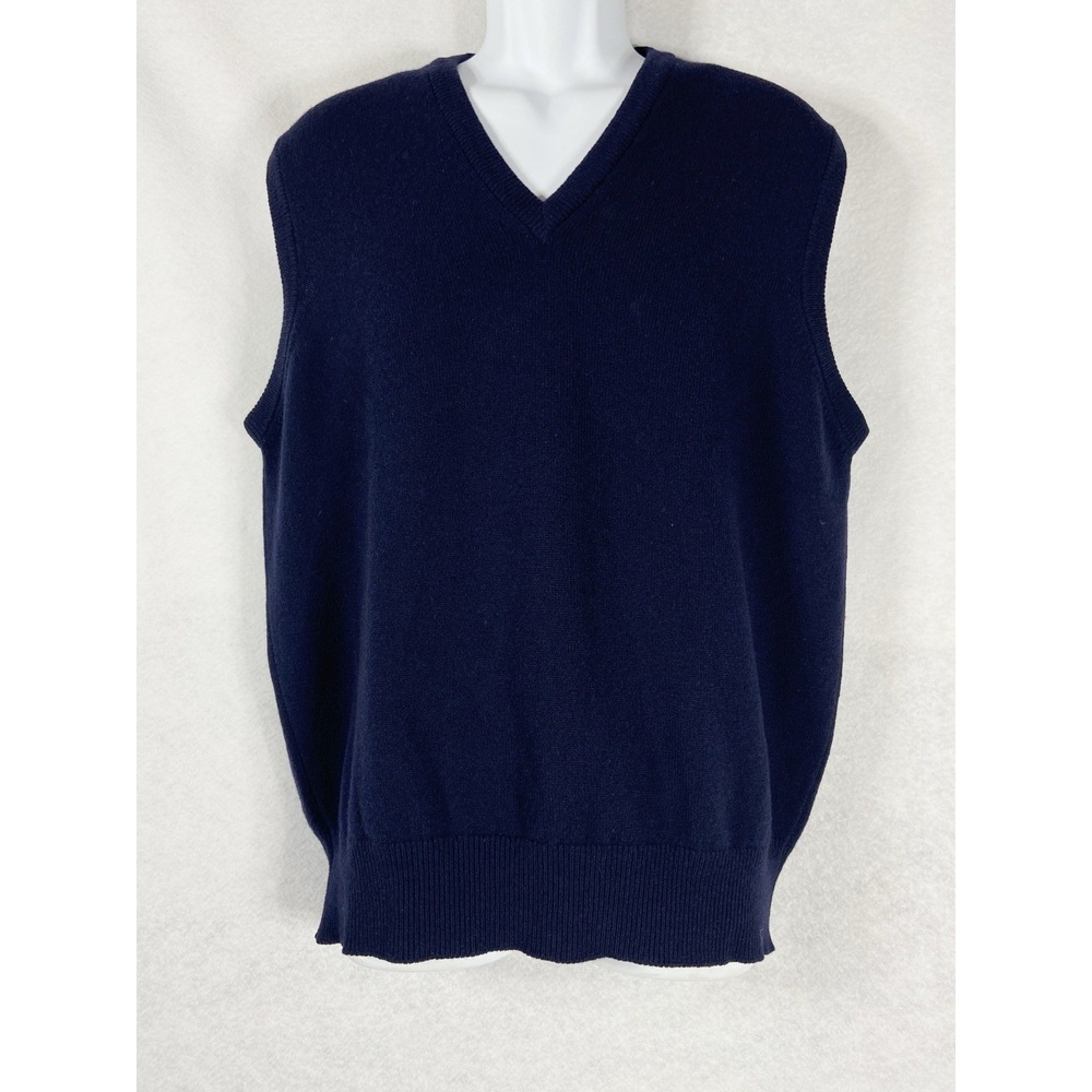 Vintage Brooks Brothers Sweater Vest Men's 42 US Large Navy Lambs Wool England